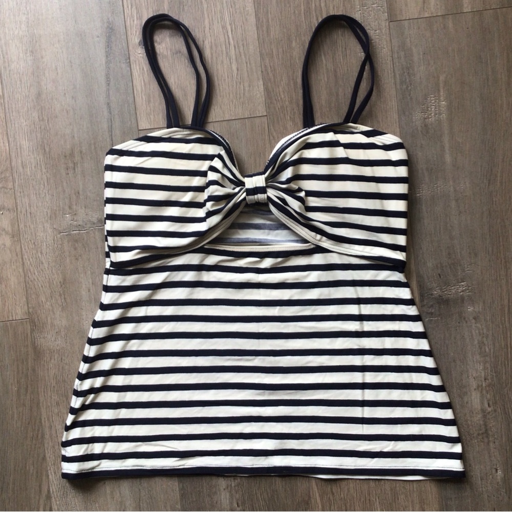 Kate Spade Striped Tankini Top Size L